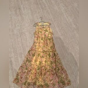 Speechless Floral Kids Dress in Pink and Yellow